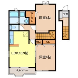 掛川駅 車移動25分  14.4km 2階の物件間取画像